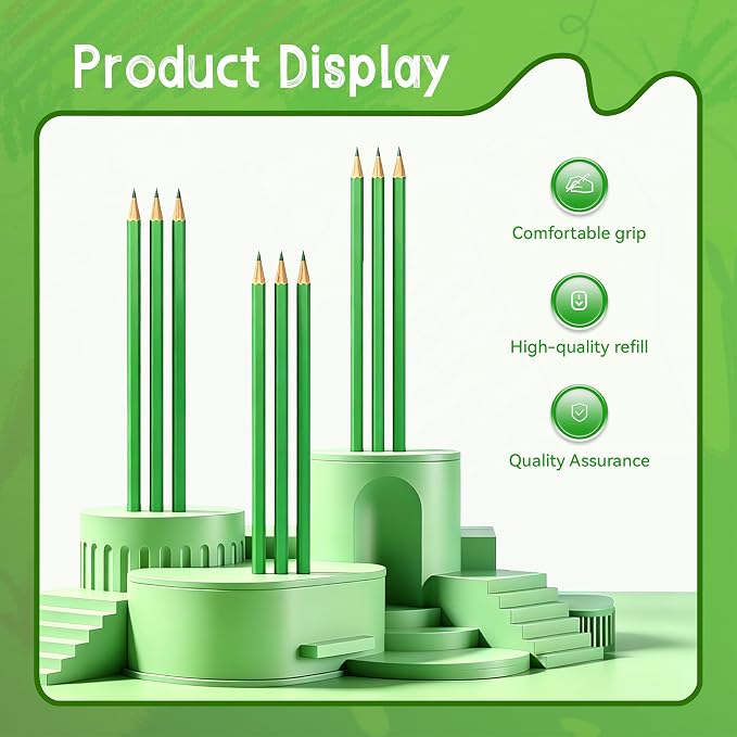 36 Piece Green Colored Pencils Set with Sharpener, Pre-Sharpened Professional Wooden Art Pencils for Artists Drawing and Sketching, Premium Colored Tone Supplies Delivering Detailed Painting(Green)