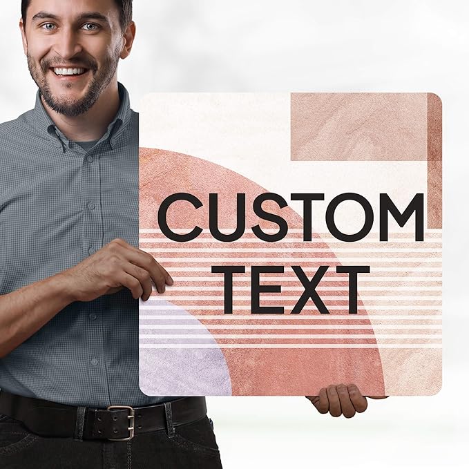 Custom Sign, Custom Street Sign, 11 Font Colors, 13 Font Styles, 4 Hole Options, 22 Sizes, 18x18 Inches, Rust Free DiBound, Fade Resistant, Made in USA by My Sign Center (Mid-Century Modern 1)