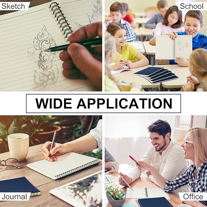 Yahenda 108 Pcs Spiral Notebook Bulk A5 Journal Lined 8.3'' x 5.5'' Writing Composition Paper Small Notepad Subject Notebook for Students Office Business Back to School Supplies (Deep Blue)