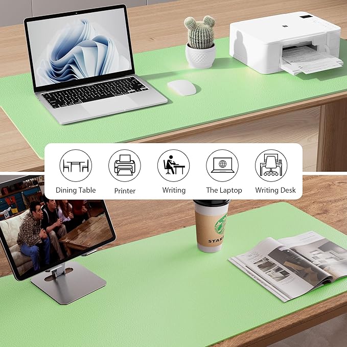 Aothia Leather Desk Pad Protector — Green