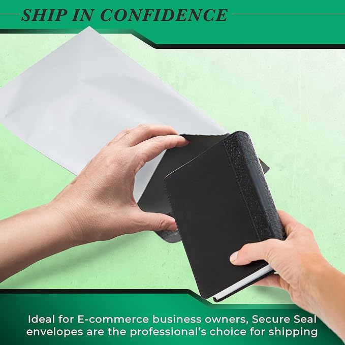250 Pack Secure Seal White Poly Mailers - 24x24 Safe Shipping Bags - E-Commerce Self Sealing 2 Mil Poly Envelopes