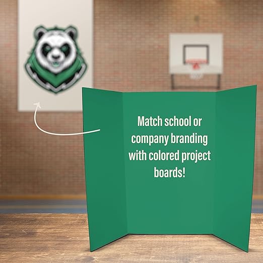 Flipside Products 36” x 48” Foam Project Boards for Presentations, Science Fair, School Projects, Event Displays and Trifold Picture Board - Green - 10 Pack