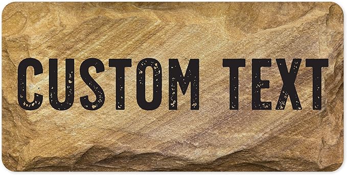 Custom Sign, Custom Street Sign, 11 Font Colors, 13 Font Styles, 4 Hole Options, 22 Sizes, 6x12 Inches, Rust Free DiBound, Fade Resistant, Made in USA by My Sign Center (Stone)