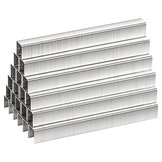 meite T-50 Staples Marine, 1/2 Inch 304 Stainless Steel Staples for Staple Gun, Heavy Duty 20 Gauge 3/8 Inch Crown T-50 Upholstery Staple for Marine Applications (5 Packs)