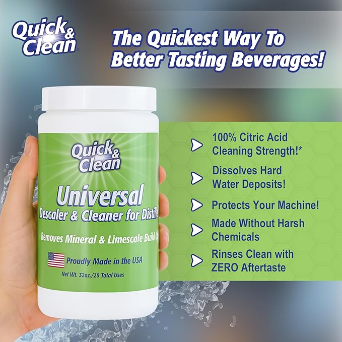 Quick & Clean Universal Descaler - 2lbs - Made in the USA - Granule Descaling Powder for Distilling Machines & More - Removes Mineral & Limescale Build Up