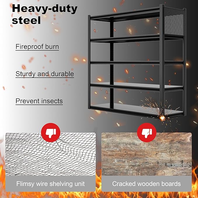 PLMFJQK 5 Sets Storage Shelves with Pegboard,72“*48" Wide 24”Heavy Duty Garage Shelving Units and Storage,Metal Shelving Adjustable Shelves,Garage Storage Rack,Industrial Utility Organization