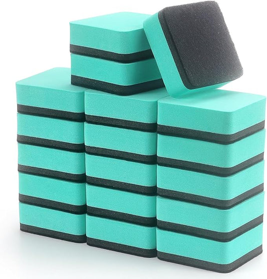 Tamaki 18 PCS Magnetic Whiteboard Dry Erase Erasers, Mini Dry Erasers for White Board, Green