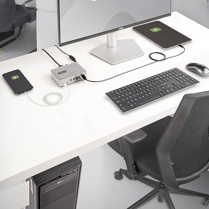 StarTech.com 7-Port USB-C Hub - 5X USB-A/2x USB-C - Self-Powered w/65W Power Supply - USB 3.1 10Gbps - Desktop/Laptop USB Hub w/3ft USB-IF Certified Locking Cable - USB C Splitter, TAA