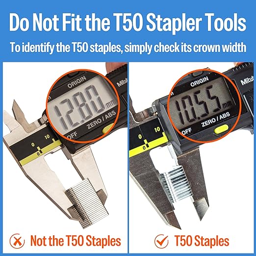meite 21 Gauge Upholstery Staples, 1/2-Inch Crown with 1/4-Inch Length Galvanized Heavy Duty Staples for Staple Guns MT8016, MT8016S, and MT8016SLN (10 Boxes)