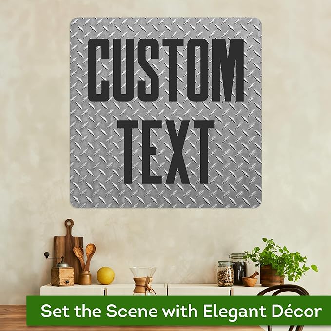 Custom Sign, Custom Street Sign, 11 Font Colors, 13 Font Styles, 4 Hole Options, 22 Sizes, 36x36 Inches, Rust Free DiBound, Fade Resistant, Made in USA by My Sign Center (Diamond Metal)
