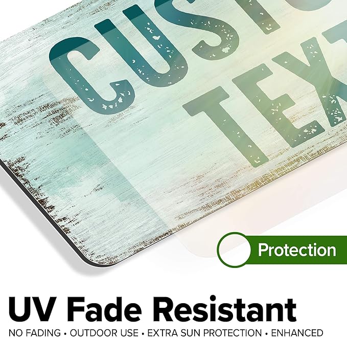 Custom Sign, Custom Street Sign, 11 Font Colors, 13 Font Styles, 4 Hole Options, 22 Sizes, 6x12 Inches, Rust Free DiBound, Fade Resistant, Made in USA by My Sign Center (Shabby Chic)