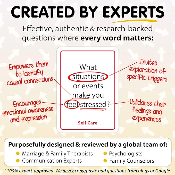 200 Resilience Conversation Starter Cards for Stronger Families - Build Trust, Safety and Connection Through Transitions or Life Changes - Deeper Discussion Parents Children's Therapy Icebreaker Game