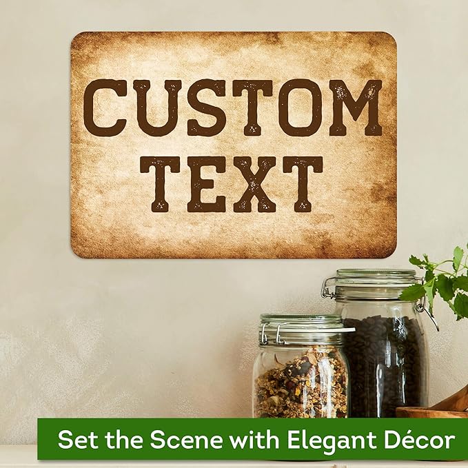 Custom Sign, Custom Street Sign, 11 Font Colors, 13 Font Styles, 4 Hole Options, 22 Sizes, 7x10 Inches, Rust Free DiBound, Fade Resistant, Made in USA by My Sign Center (Vintage)