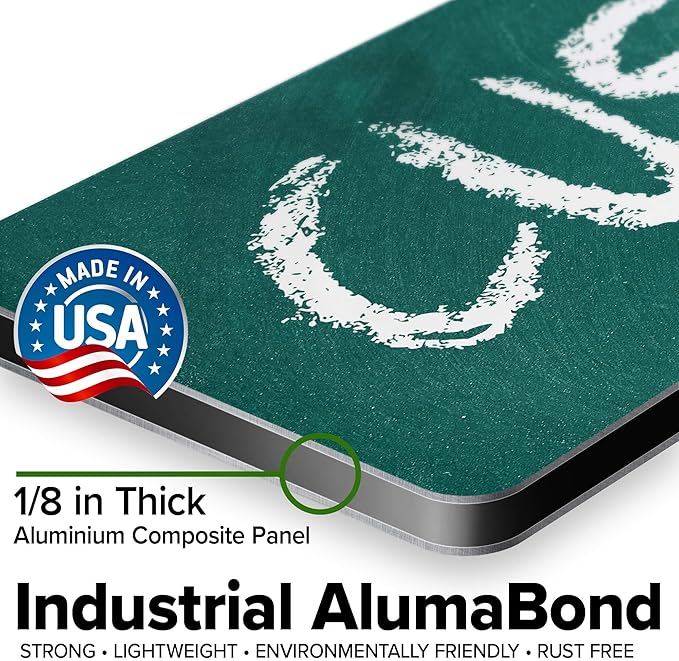 Custom Sign, Custom Street Sign, 11 Font Colors, 13 Font Styles, 4 Hole Options, 22 Sizes, 6x30 Inches, Rust Free DiBound, Fade Resistant, Made in USA by My Sign Center (Chalkboard Green)