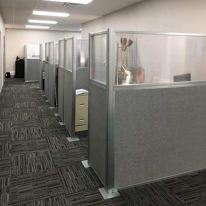 Versare Hush Panel Cubicle Kit | Workstation Partition Walls | Sound Dampening Cubicle Walls | Partitions for Desks