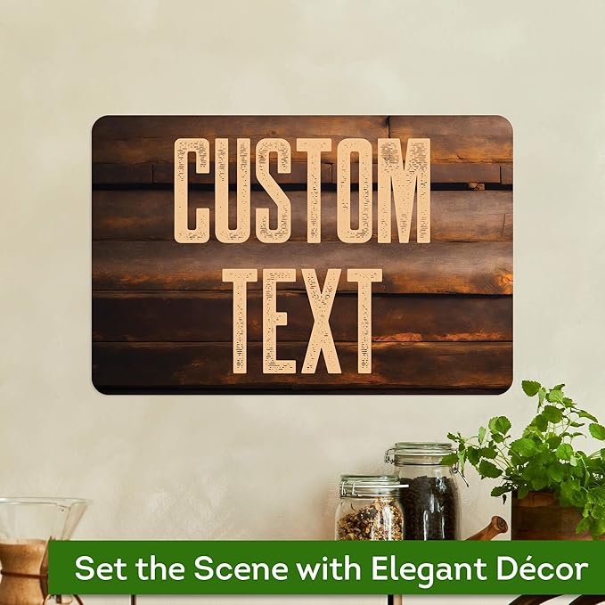 Custom Sign, Custom Street Sign, 11 Font Colors, 13 Font Styles, 4 Hole Options, 22 Sizes, 12x18 Inches, Rust Free DiBound, Fade Resistant, Made in USA by My Sign Center (Vintage Wood)