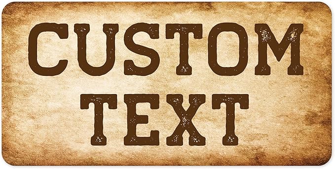 Custom Sign, Custom Street Sign, 11 Font Colors, 13 Font Styles, 4 Hole Options, 22 Sizes, 6x12 Inches, Rust Free DiBound, Fade Resistant, Made in USA by My Sign Center (Vintage)