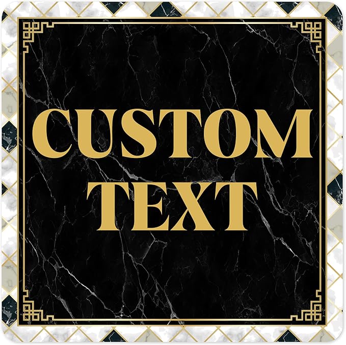 Custom Sign, Custom Street Sign, 11 Font Colors, 13 Font Styles, 4 Hole Options, 22 Sizes, 30x30 Inches, Rust Free DiBound, Fade Resistant, Made in USA by My Sign Center (Marble Tile)