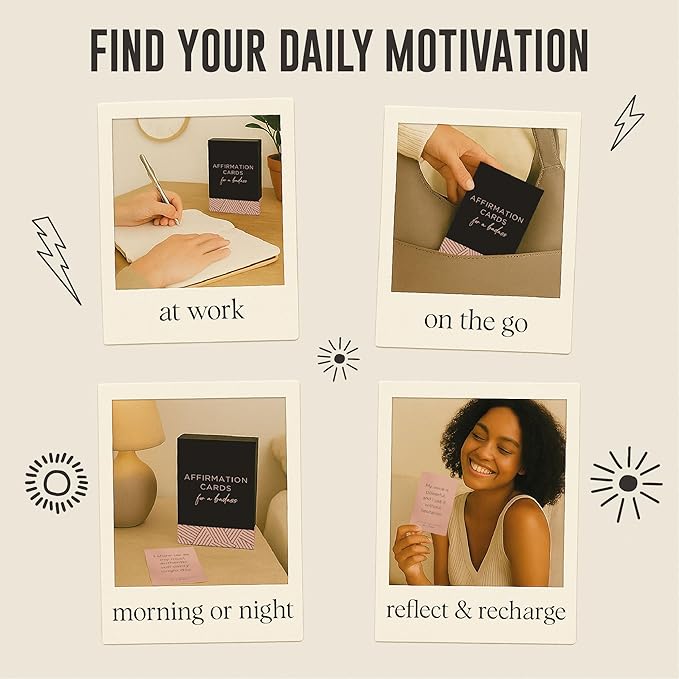 52 Affirmation Cards for a Badass - Daily Motivational Birthday Gifts for Women, Best Friend, Self Care, Her, Sister, Daughter, Mom and More