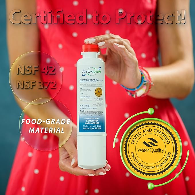 APF-0300 Fits Samsung Refrigerator Water Filter DA29-00020B Also HAF-CIN/EXP, RF28HMEDBSR, RWF0700A, RF4287HARS, RF263BEAESR, HDX FMS-2, 3-Pack