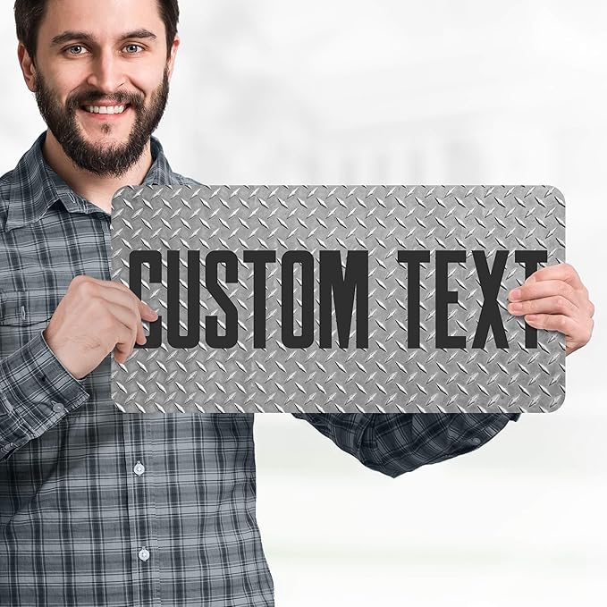 Custom Sign, Custom Street Sign, 11 Font Colors, 13 Font Styles, 4 Hole Options, 22 Sizes, 9x18 Inches, Rust Free DiBound, Fade Resistant, Made in USA by My Sign Center (Diamond Metal)