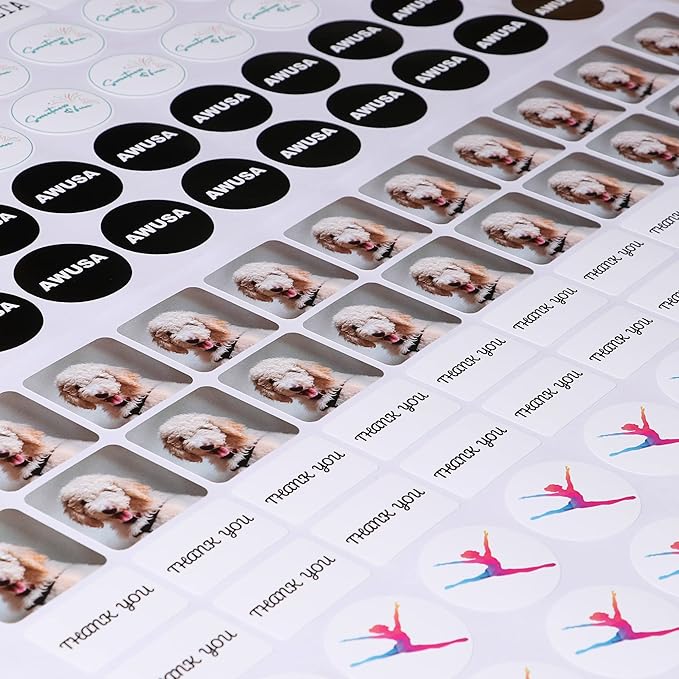 Custom Stickers Personalized Labels - Customized Stickers with Any Design Image Logo Text,Custom Stickers for Business Logo,Custom Thank You Label Stickers,100 Labels (Oval,5"x3")