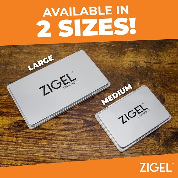 Metal Case Stamp Pad Medium Size, Sky Blue Color - Size: 3" x 4" - Choose from 15 Ink Colors
