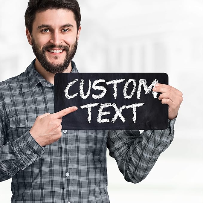 Custom Sign, Custom Street Sign, 11 Font Colors, 13 Font Styles, 4 Hole Options, 22 Sizes, 6x12 Inches, Rust Free DiBound, Fade Resistant, Made in USA by My Sign Center (Chalkboard Black)