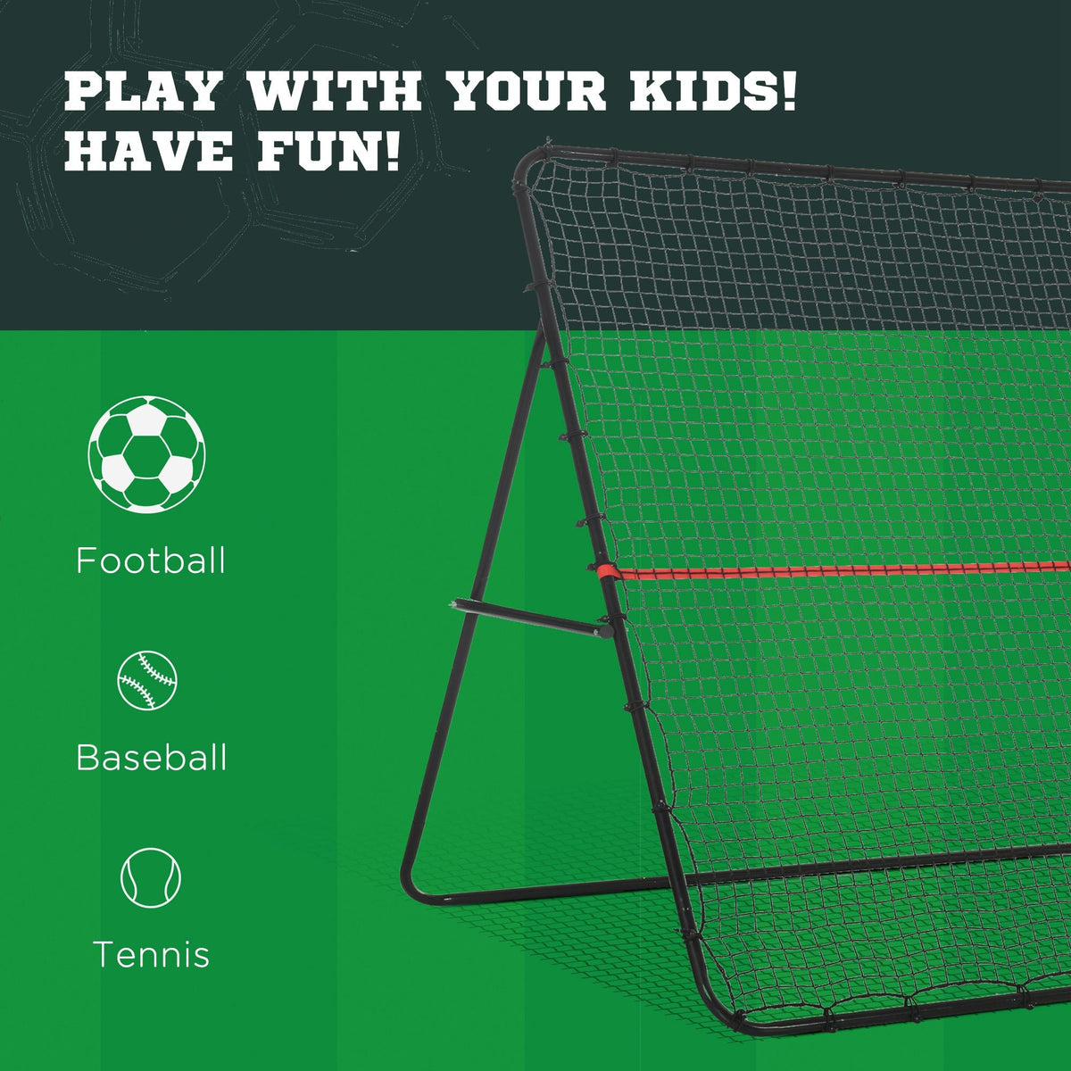 Soccer Rebounder Net, Adjustable and Foldable Multi-Sport Training Bounce Back Net, Target Goal