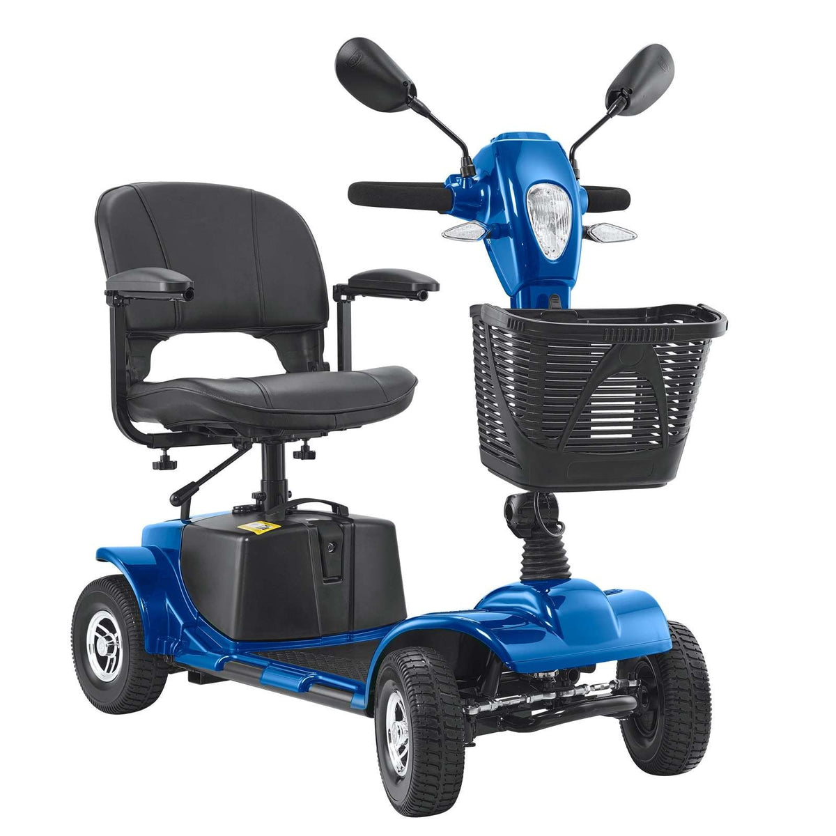 Heavy-Duty 4 Wheel Mobility Scooter for Adults & Seniors - Folding Electric Powered Mobility Scooter & 12 Mile Long Range, Travel Scooter with 9° Climbing Capacity, 265lb Capacity
