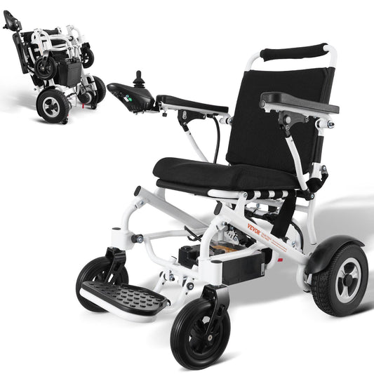 Electric Wheelchair for Adults Seniors, 300 lbs Weight Capacity, 17.7 in Width Lightweight Foldable Motorized Power Wheelchairs, UP to 12.5 Miles Range All Terrain Aluminum Alloy Chair