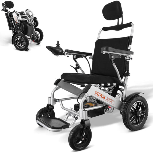 Electric Wheelchair for Adults Seniors, 300 lbs Weight Capacity, 20 in Width Lightweight Foldable Motorized Power Wheelchairs, Long Range All Terrain Aluminum Alloy Chair, Adjustable Backrest
