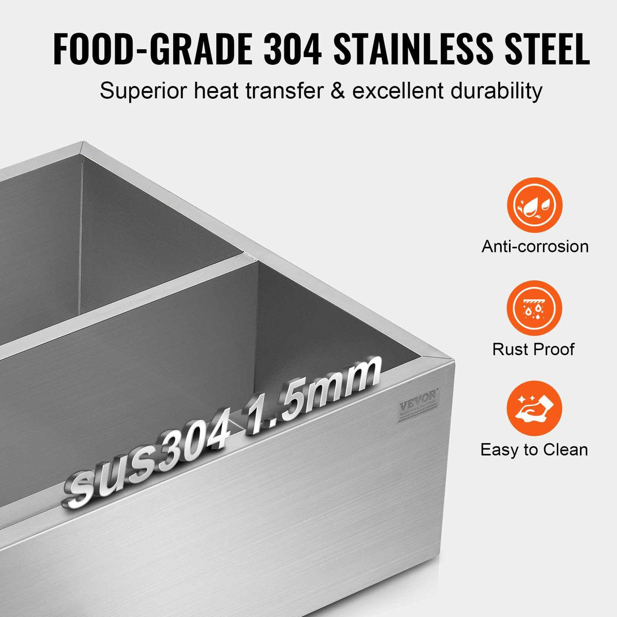 Maple Syrup Evaporator Pan, 23.6 Gallon, 343 Cups of 8.8oz Maple Syrup, Flat Evaporator Pan with Thermometer, 1 Valve and 3 Heating Methods, 304 Stainless Steel Maple Syrup Pan for Home, Outdoor