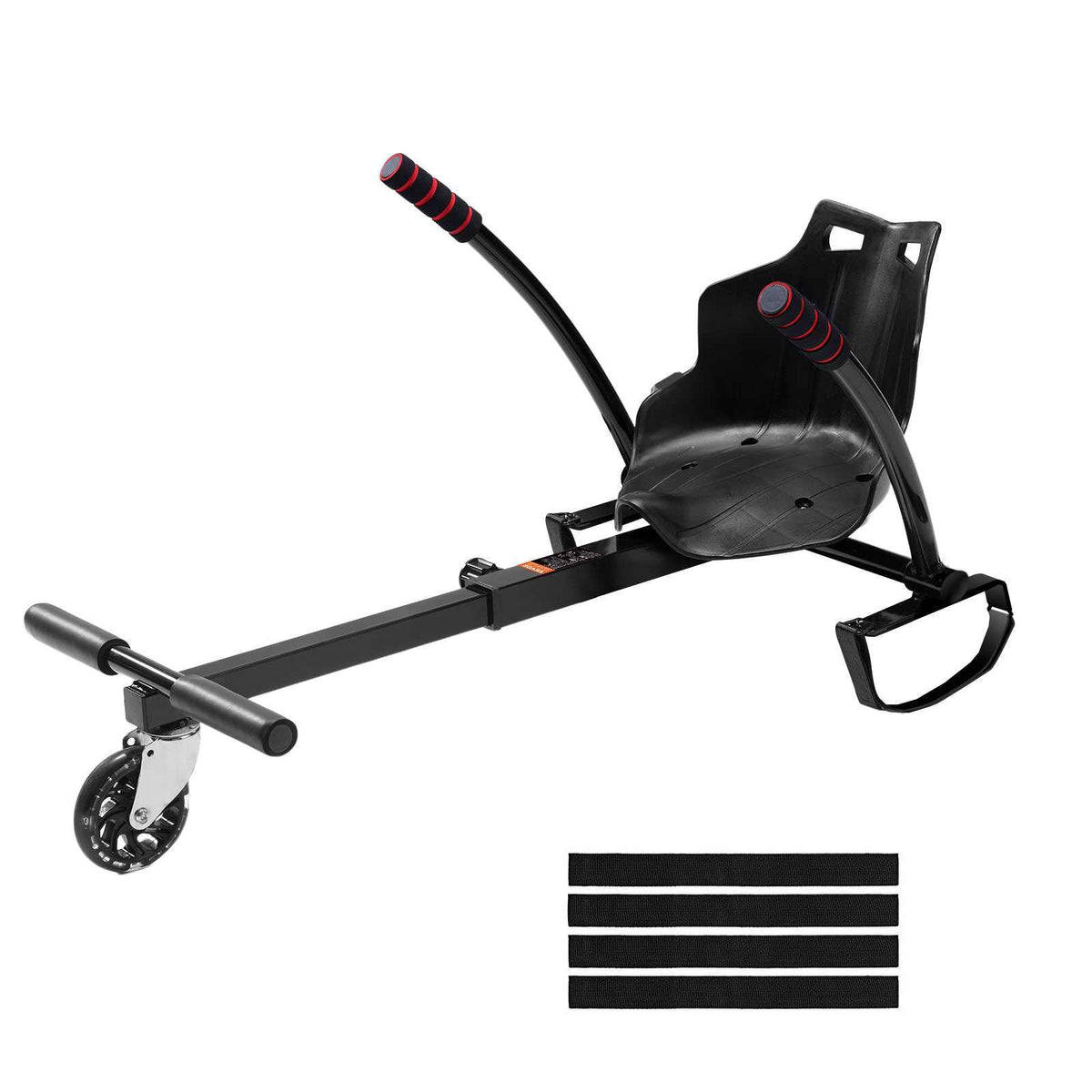 Hoverboard Seat Attachment(Not included hoverboards), for 6.5" 8" 8.5" 10" Hoverboards, with LED Lights, Grips Control, Adjustable Frame Length and 220 LBS Load Capacity, Hover Board Go Karts Accessory, for Kids Adults