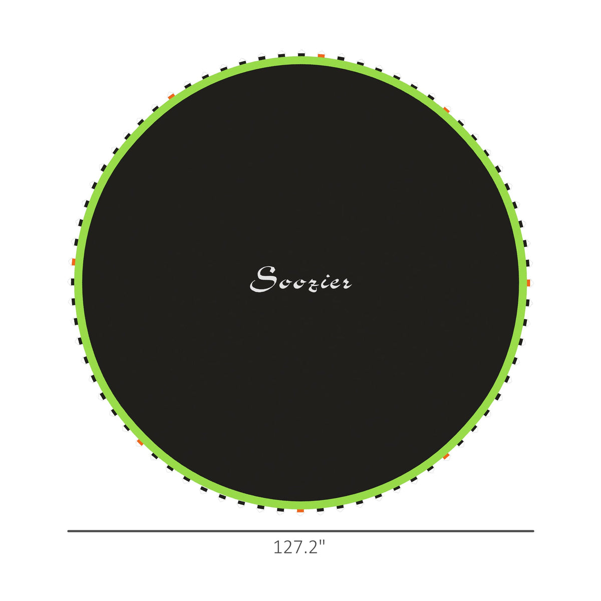 Trampoline Replacement Mat, Fits 12' Trampoline w/ 72 V-Hooks & 5.5" Springs (Spring & Frame not Included), Green