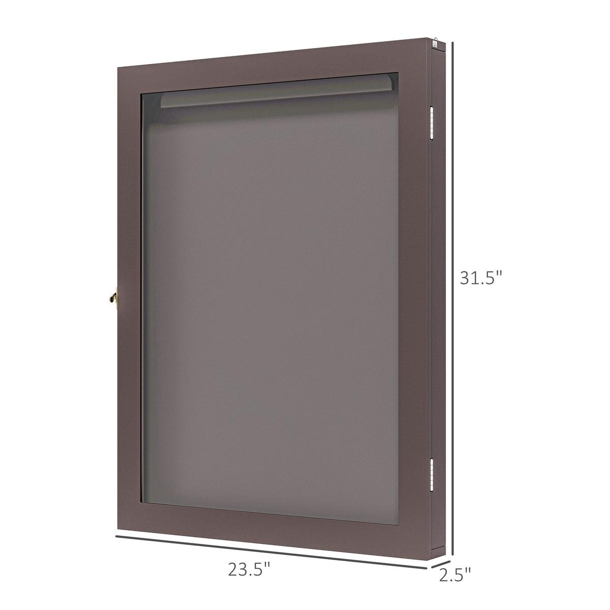 23.5" x 31.5" UV-Resistant Sports Jersey Frame Display Case, Brown